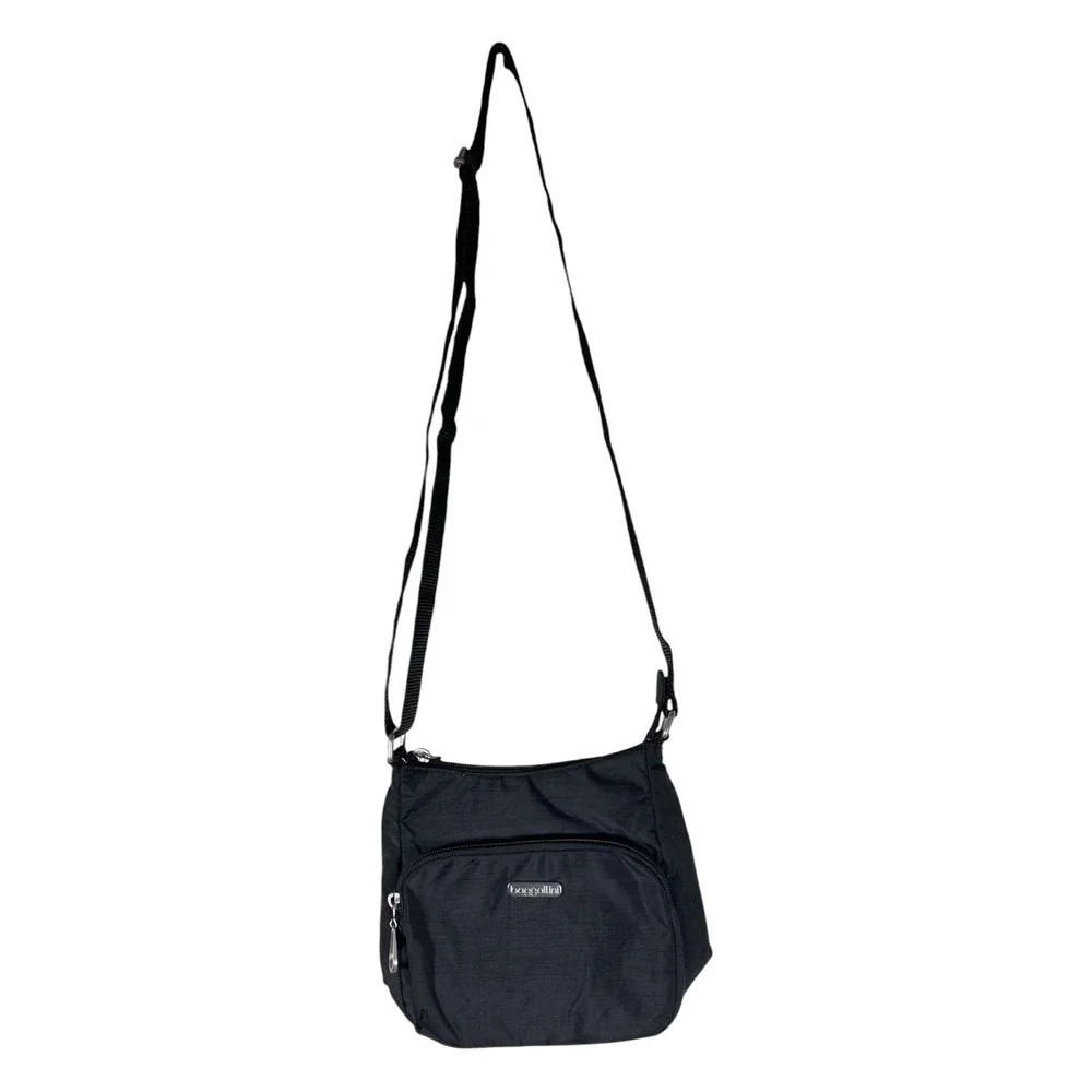 Baggallini Joey Bagg Crossbody Bag Women Small Black Exc Nylon Travel Everyday